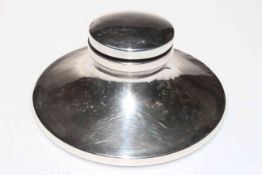 Silver capstan inkwell, Birmingham 1929.