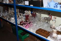 Arthur Price cased cutlery, glass, porcelain figurines, cut crystal, trinket boxes, etc.