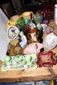 Collection of Hammersley, Maling, Nao, Crown Ducal, paperweights, glass, etc.