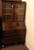 Mahogany bureau bookcase.