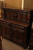 Ercol buffet sideboard, oak carver chair and nest of three walnut tables (3).