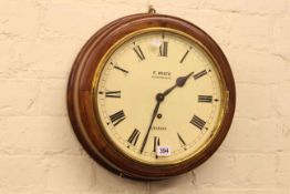 Circular wall clock, E. White, London.