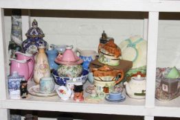 Collection of ceramics including Crown Devon, Sylvac, Royal Winton, Staffordshire, etc.