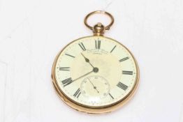 Topham and White, Dublin, 18 carat gold pocket watch.