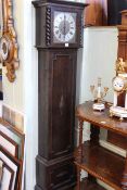 1920's oak Jacobean style grandmother clock.