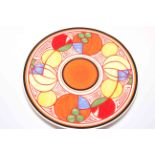 Wedgwood Clarice Cliff design plaque, 31cm diameter.