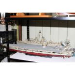 Model of aircraft carrier and Naval war ship (2).