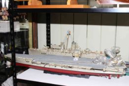 Model of aircraft carrier and Naval war ship (2).