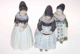 Royal Copenhagen group 1395 and figure 1251 (2).