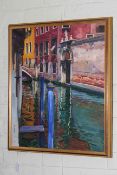 Bartolme Sastre, Venice, oil on canvas, signed lower left, 64cm by 53cm, in gilt frame.