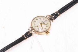 Tudor Royal 9 carat gold ladies wristwatch, cased mark R.W. & Co. Ltd.