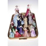 Collection of fifteen Coalport ladies including limited edition 'Evening at the Opera'.