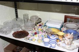 Collection of Royal Doulton Falstaff, Hammersley Ironstone, Carnival Glass, Ringtons,