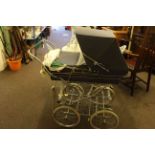 Silver Cross folding pram and sun canopy.