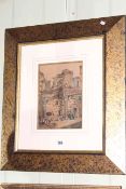 Schaffer, 19th Century Continental Town scene, watercolour, signed lower let, 25cm by 18cm,