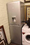 Beko silvered fridge-freezer.