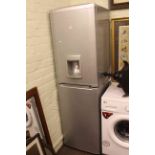 Beko silvered fridge-freezer.