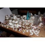 Collection of Royal Albert Old Country Roses including teapots, clock, etc,