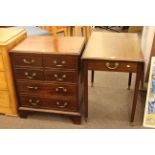 19th Century mahogany Pembroke table and Georgian commode chest (2).