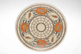 Large Charlotte Rhead plaque, 31cm diameter.