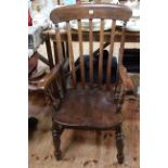 Elm seated farmhouse style armchair.