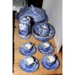 Copeland Spode Italian blue and white pottery including tureen.