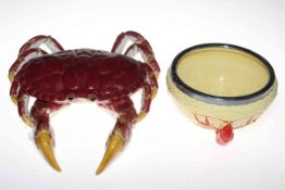 Crown Devon lobster salad bowl, and large crab tureen (2).