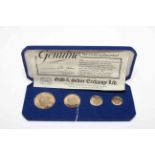 Four 9 carat gold coin set for wedding of HRH Prince Charles and Lady Diana Spencer,