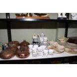 Staffordshire crab and lobster decorated dinner wares, Grindley Hamilton including tureens,