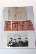 WITHDRAWN Autograph signed paper by The Beatles - Ringo Starr, George Harrison,