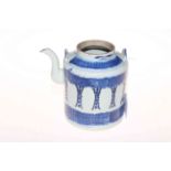 Chinese blue and white teapot.