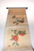 Two hand painted Chinese scrolls.