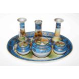 Noritake hand painted seven piece trinket set.