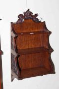 Carved wall shelves, 67cm by 36cm.