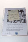 WITHDRAWN Autograph signed scrap piece of paper by Ringo Starr, George Harrison,