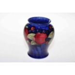 Moorcroft pomegranate baluster vase, 14cm.