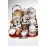 Royal Crown Derby Calibri lighter, two Derby posies dishes, Beswick calf, loving cups,