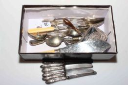 Box with cutlery.