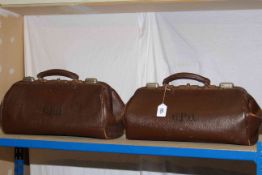 Pair of G.P.O. Gladstone style bags.