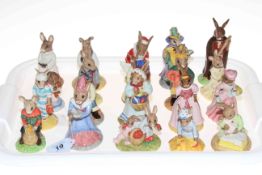 Collection of twenty Royal Doulton Bunnykins figures.