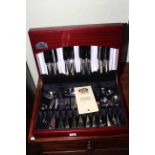 Butler part canteen cutlery, in box.