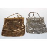 Two ladies vintage mesh purses.