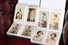 Two albums of Gladys Cooper actress postcards, approximately 340 cards.