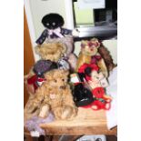 Collection of teddies and soft toys including Merrythought, etc.