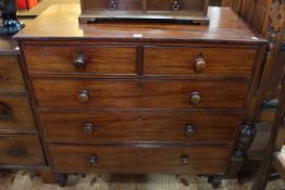 Victorian mahogany four height chest of drawers, 97cm wide.