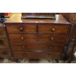Victorian mahogany four height chest of drawers, 97cm wide.