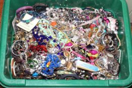 Large box of costume jewellery.