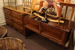 Six drawer mahogany chest and mahogany washstand.