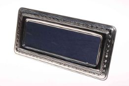 Rectangular silver easel photograph frame, 17cm by 35cm.