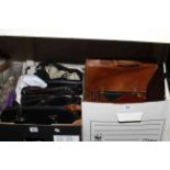 Ladies evening bags, satchel, two filofax, etc.